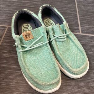 Hey Dude Men's Mint Green Loafers size 7